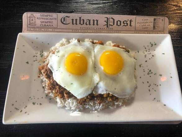 Huevos estrellados a la Habanera 2x1.
