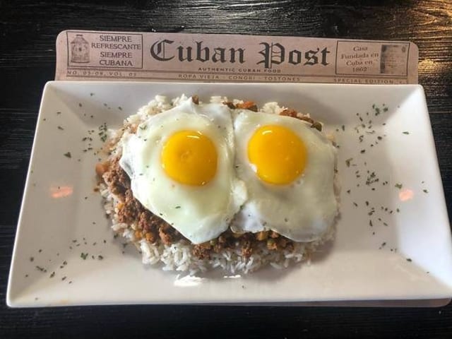 Huevos estrellados a la Habanera 2x1.