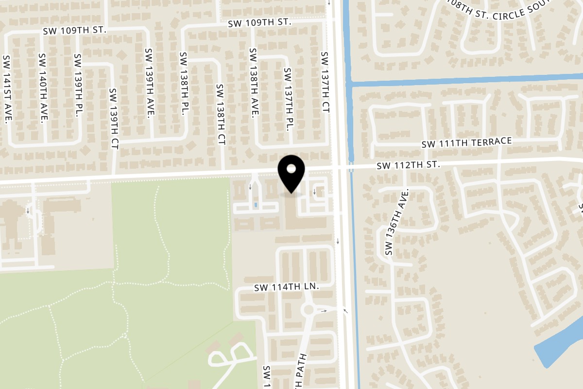 Map showing the location of Señor Pan Café Kendall on 11238 SW 137th Ave in Miami